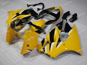 For ZX6R 00-02/ZZR600 05-08 Yellow Black ABS Injection Mold Bodywork Fairing Kit - Imagen 1 de 8