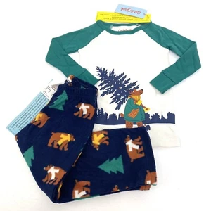 Cat & Jack Baby Boys Sleepwear Size 18M 2 PC Set Outfit Bear Multicolor - Picture 1 of 10