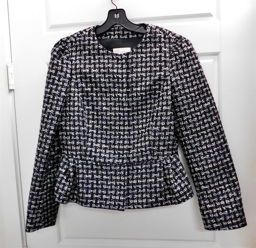 Giacca tweed Valentino rosso nero bianco blu tg 42