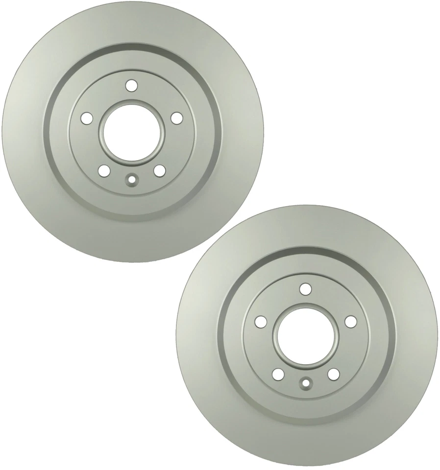 Bosch QuietCast Pair Set 2 Rear Solid Brake Disc Rotors For Ford Lincoln Mercury - Image 1 of 1