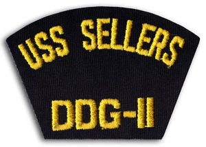 US Navy DDG-11 USS Sellers Guided Missile Destroyer Cap Patch Iron-On - Picture 1 of 1