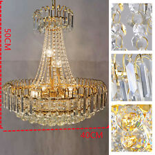 Luxury Crystal Modern K9 Crystal Raindrop Chandelier Dimmable LED Ceiling Light