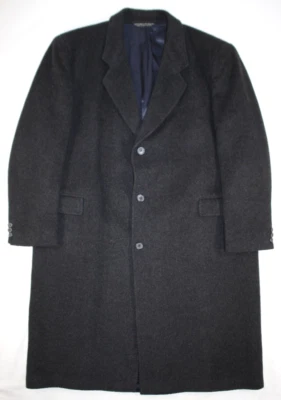 Abrigo vintage Izod Di plateado para hombre 46 R cachemir clásico Italia negro carbón Foto 1 de 4