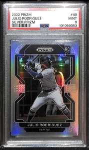 2022 Panini Prizm Baseball Silver Prizm Rookie #40 Julio Rodriguez PSA 9 MINT - Picture 1 of 2