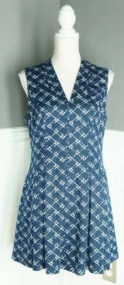 Vince Camuto Women’s Navy Blue V-Neck Sleeveless Stretch Lined Dress Petite 14P - Image 1 of 4