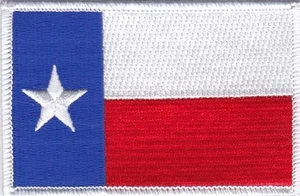 Texas USA Staatsflagge (w) gestickte Aufnäher 3,5"x2,25" zum Aufbügeln - Bild 1 von 1