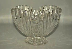 WATERFORD Marquis Original Scallop Edge Crystal Cut Glass Tazza Centerpiece Bowl - Picture 1 of 12