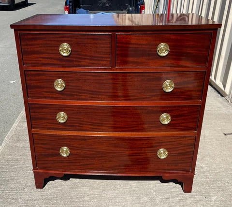 Baker Furniture Company Chest Dresser Ribbon Mahogany Cover