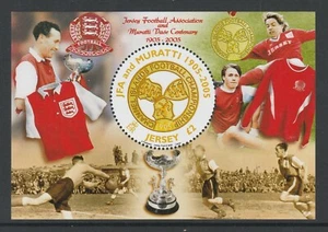 UK - JERSEY 2005 Cent. of Jersey FOOTBALL Association Minisheet , Block MNH - Picture 1 of 1