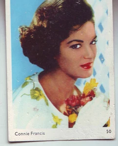 carte gum card bon etat : portrait connie francis No 50 de la serie - Picture 1 of 1