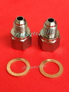 Fit WRX STi, Subaru STI Oil feed source,12MM Female Flare to 4AN Male Fitting X2 - Picture 1 of 4