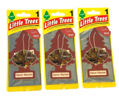 Ambientador de aire para automóvil Little Trees Spice Market U1P-10284 descontinuado - Paquete de 3 x 1 Foto 1 de 4