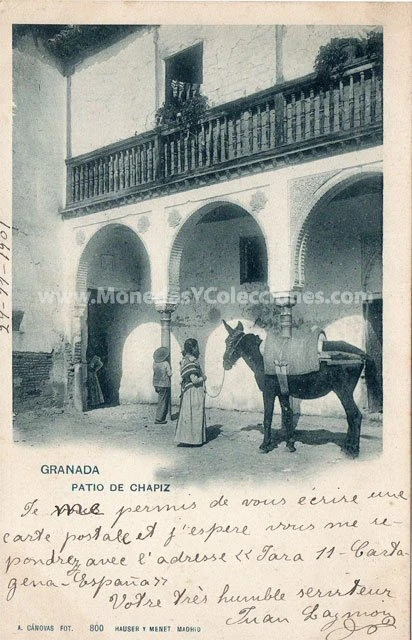 Postal de Granada: Patio de Chapiz. Granada - Imagen 1 de 1