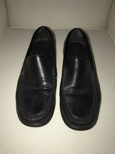 Cole Haan Mens Keating Venetian Loafers Shoes Black Moc Toe Slip On 7.5 M - Picture 1 of 8