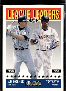 1997 Collector's Choice #56 Tony Gwynn / Alex Rodriguez LL Excellent