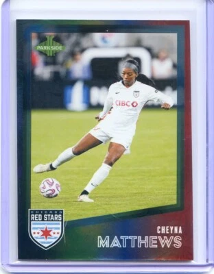 2023 Parkside NWSL Vol 2 CHEYNA MATTHEWS #238 SHIMMER FOIL /100 RED STARS - Image 1 of 2