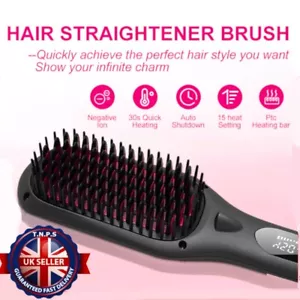 Heated ceramic hair straightening brush ,Digital ,Hair Straightening Brush - Picture 1 of 5