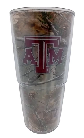 Texas A&M Tervis Tumbler ATM Emblem 24oz Realtree Camouflage Made in USA Cover