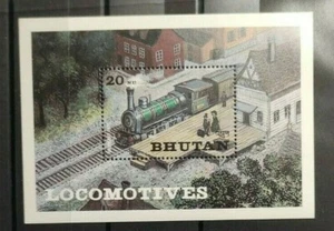 TIMBRE STAMP BLOC BOUTHAN Y&T#101 TRAIN RAILWAYS NEUF**/MNH-MINT 1984 ~R65 - Imagen 1 de 1