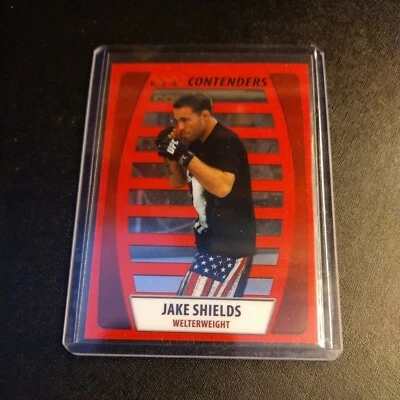 #3/8 Jake Shields Ruby Red Chrome Card 2011 Topps UFC Title Shot Contenders - Image 1 of 4