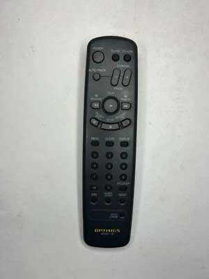 Optimus Model 96 Remote Control, Black OEM for Model 96 2 Head VHS Player / VCR - Image 1 of 2