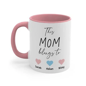 Personalized Mother's Day Mug This MOM belongs to with Kids' Names Custom Gift - Picture 1 of 14
