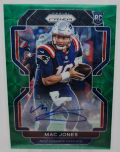 2021 Panini Prizm #336 MAC JONES GREEN SCOPE ROOKIE AUTO RC 37/75