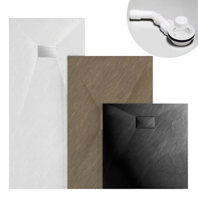 SMC Duschtasse Superflach Acrylwanne Rutschfest Duschwanne mit/ohne Siphon - Bild 1 von 4