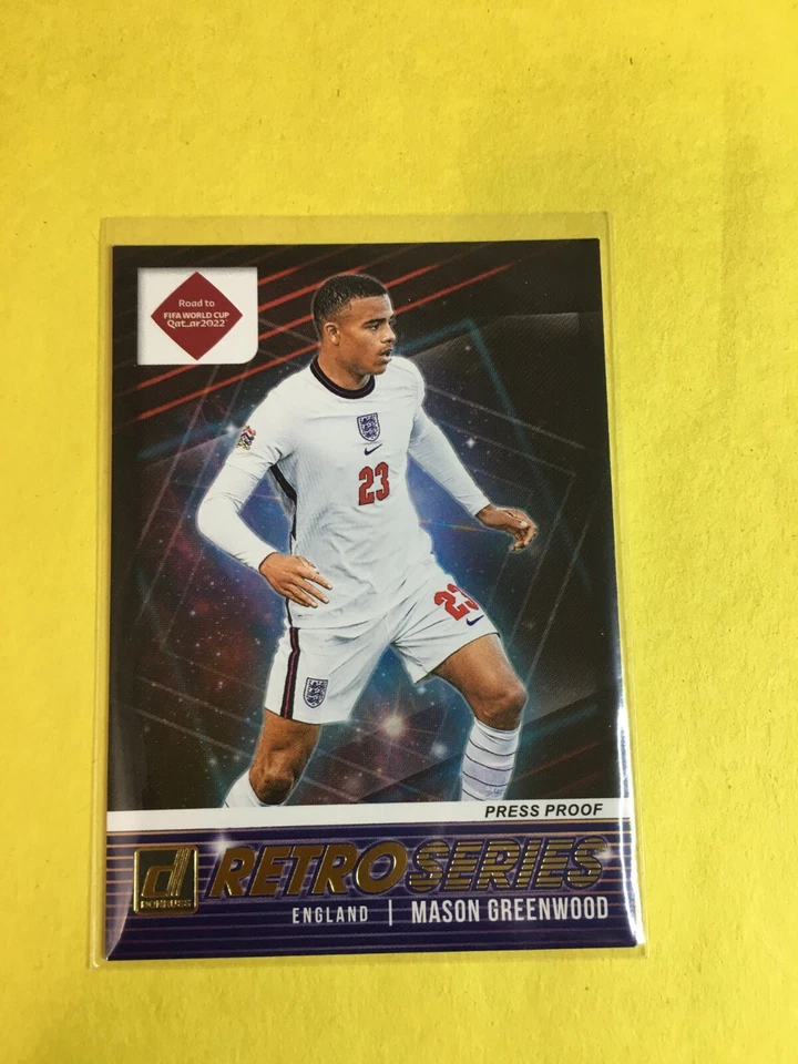 F159,307 2021-22 DONRUSS Qatar Retro Series Press Proof MASON GREENWOOD - Image 1 of 1