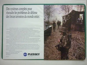 6/1984 PUB PLESSEY ELECTRONIC SYSTEMS SYSTEME 4000 PTARMIGAN WAVELL FRENCH AD - Picture 1 of 1