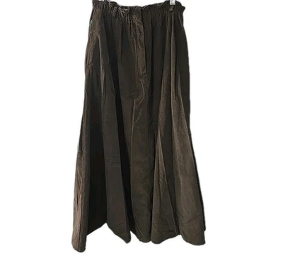 Vintage J. Lerbret BIS Womans Brown Chordoroy Elastic Waist Skirt Size Large  - Image 1 of 4
