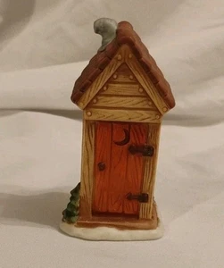1989 Vintage Lefton China Colonial Snow Village Plumpsklo #07325 Zubehör - Bild 1 von 3