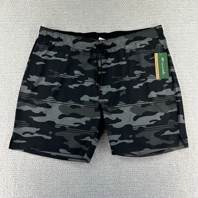Travis Mathew Shorts Mens 2XL 40” Black Camo Leader Board Stretch Quick Dry Foto 1 de 4