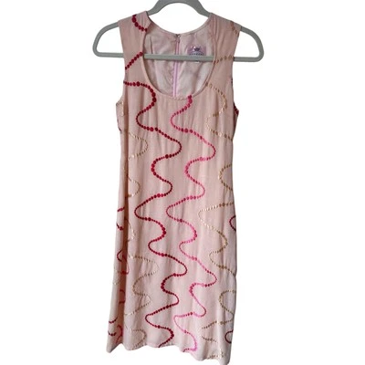 TOCCA | Womens Pink and Red Wool + Nylon Sleeveless Dress Embroidery Detail Sz 4 - Image 1 of 4