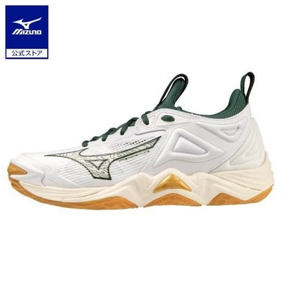Zapatos de Voleibol Mizuno WAVE MOMENTUM 3 V1GA2312 Blanco x Verde x Dorado Foto 1 de 4
