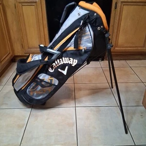 Callaway XJ Hot Junior 5 Way Stand Golf Bag 30" Orange Gray Black Dual Carry - Picture 1 of 18