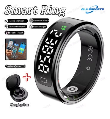 Esporte Smart Ring Herzfrequenz SPO2 Monitor,Fitness,Gesundheit 5ATM Android iOS - Bild 1 von 4