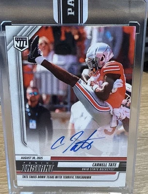 2025 Panini Instant NCAA NIL Football Carnell Tate Silver Auto #d /99 - Image 1 of 2