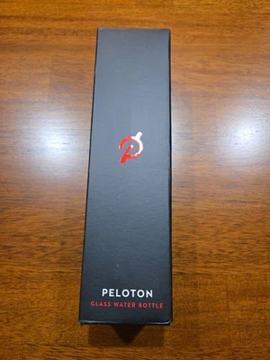 Peloton Black Glass Water Bottle 16 Oz Bike Exercise Workout Brand New w/ Box - Image 1 of 3