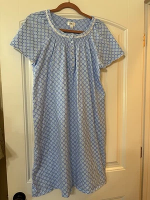 Camisón Aria azul manga corta talla grande Foto 1 de 4