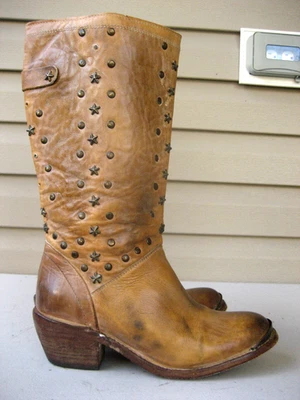 Botas de montar Bed Stu Cobbler Series Star de cuero con tachuelas para mujer talla 8 Foto 1 de 4