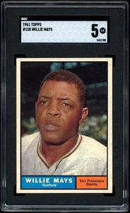 1961 Topps #150 Willie Mays SGC 5 CENTERED EYE APPEAL - Picture 1 of 2