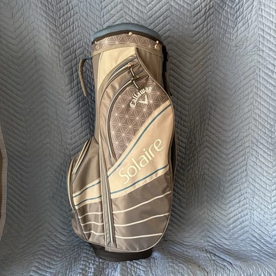 CALLAWAY SOLAIRE - Bolsa de carrito de golf ligera gris, azul, 6 vías con cubierta para lluvia Foto 1 de 4