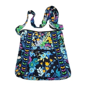 Bolso Bandolera Vera Bradley Azul Medianoche Floral Correas Ajustables Hipster Retirado - Imagen 1 de 9
