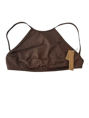 Nuevo Top Skims Reciclado Natación Cuello Alto Mujer XS Cacao Corbata Playa Vacaciones Foto 1 de 4