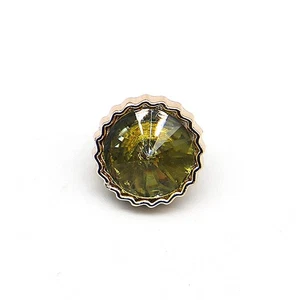 Decorative Rhinestone Buttons Resin Sewing Shanks Yellow 12.5mm 1/2" 50 PCS - Picture 1 of 4