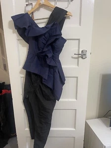 Self Portrait Women's Ruffle Midi Dress Size 4 RRP £340 - Picture 1 of 6