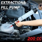 US STOCK 200CC Auto Fluid Extraction Manual Syringe Suction Vacuum Fuel Transfer