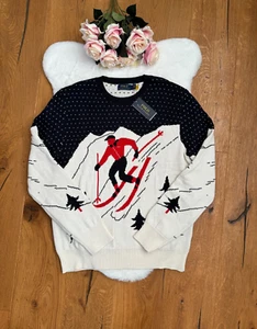 Polo RALPH LAUREN JUMPER Sweater Ski Sportsman White Valley Christmas Size XL - Picture 1 of 16