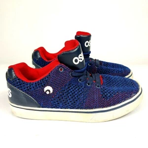 Osiris Boys Size 5 Blue Red Trim Shoes LT Coleman Lace Up Low Fat Tongue - Picture 1 of 11